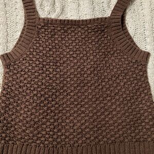 J. Crew vintage tag brown medium woven knit tank